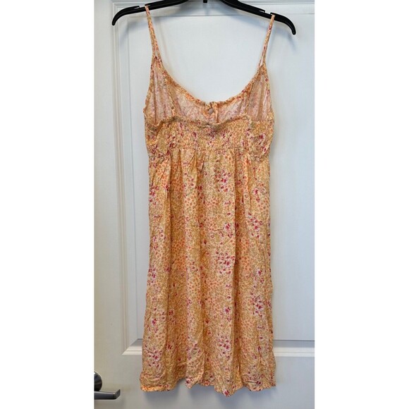 Hippie Rose Womens Juniors Floral Dress Yellow Ditsy Babydoll Adjustable Boho XL - Picture 3 of 9